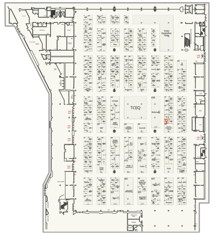 Map of Environmental Trade Fair & Conference with BTSOFT booth marked